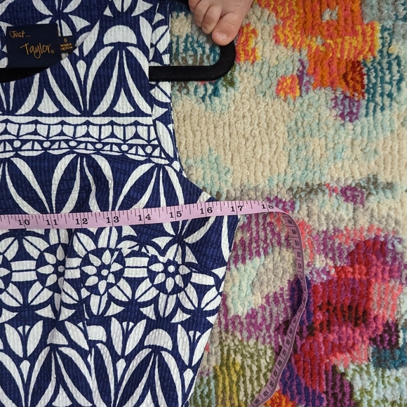 Just Taylor Blue Floral Fit & Flare Tea Dress - Picture 8 of 10